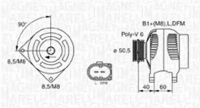 MAGNETI MARELLI 063730007010 -  Генератор